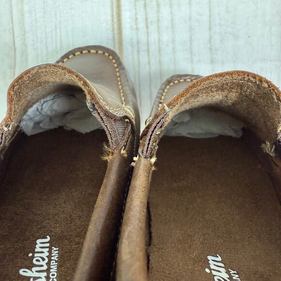 Florsheim Kids Brown Leather Memory Foam Slip On Loafers Size 11C - Picture 5 of 6